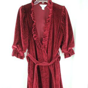Sears Women's Medium Ruby Red Robe Vintage